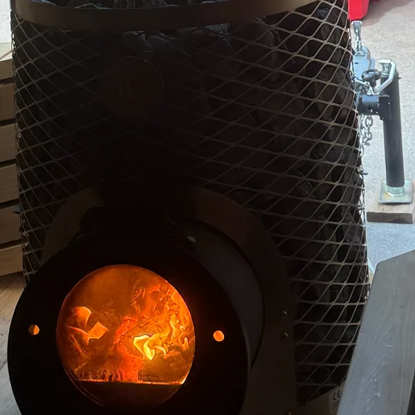 Wood burning inside the Finnish Iki stove
